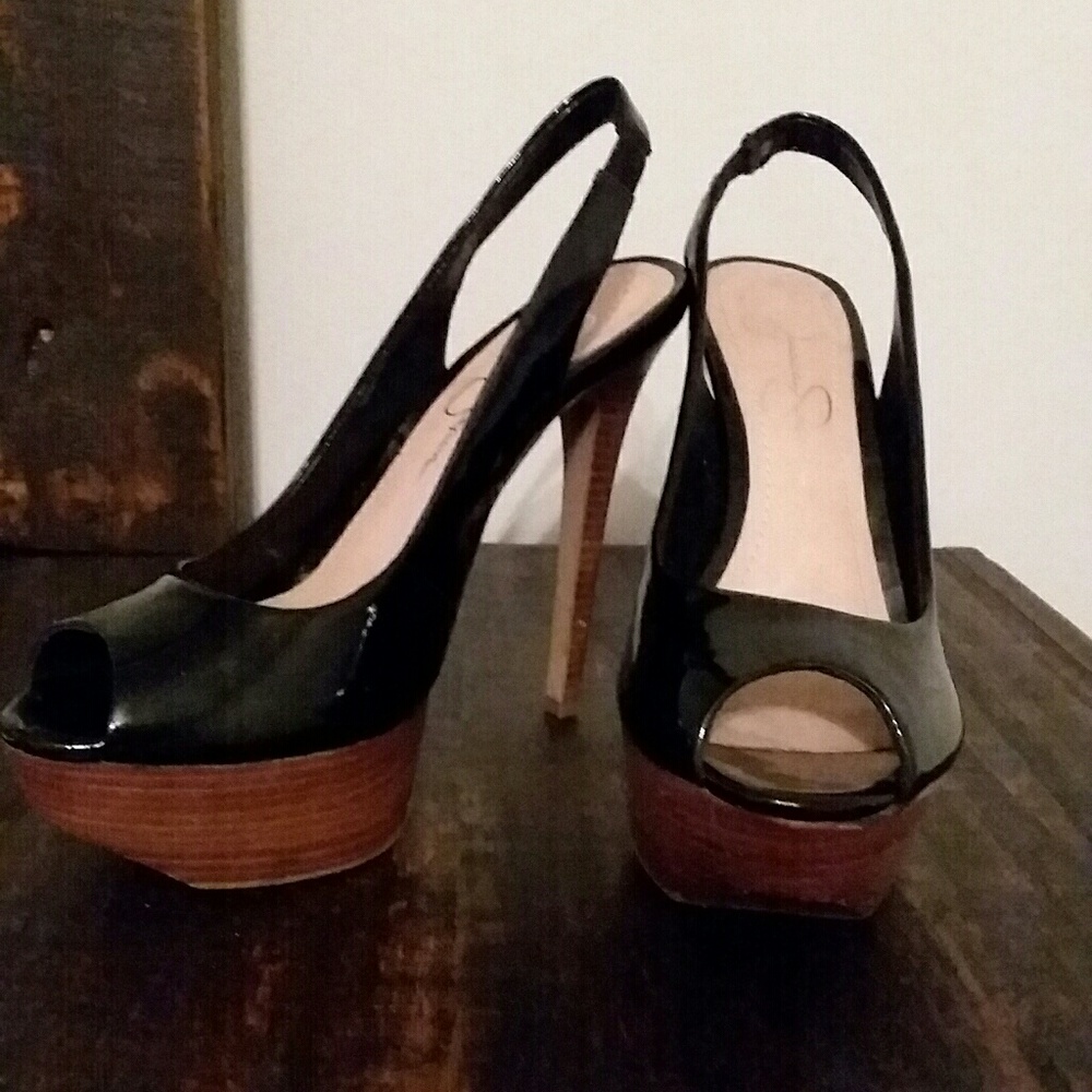 Jessica Simpson peep toe heels