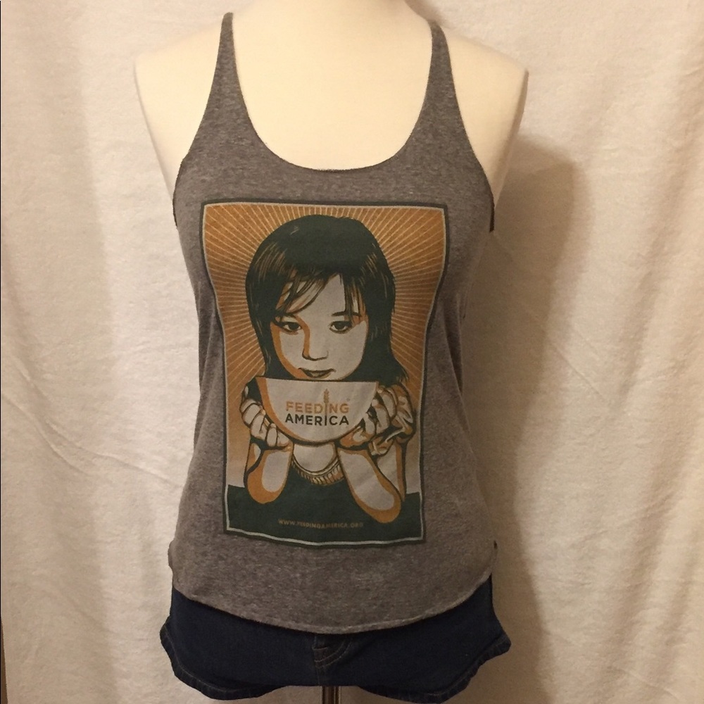 Obey Feed America racerback tank top