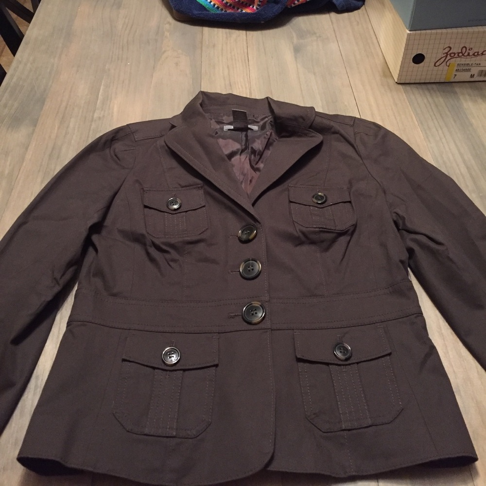 Brown Ann Taylor military jacket