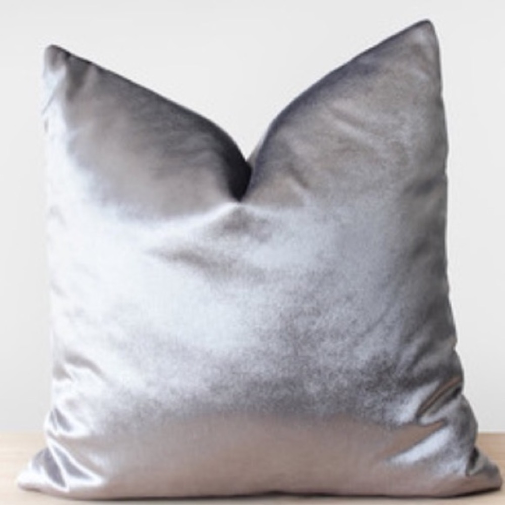 Brand New...Metallic Silver Soft Pillow Case