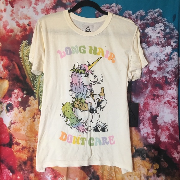 Unif Tops Soft Long Hair Dont Care Tee Poshmark