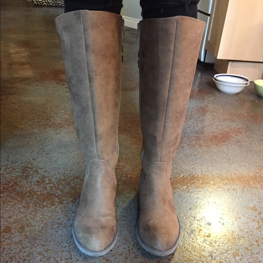 Tall brown boots