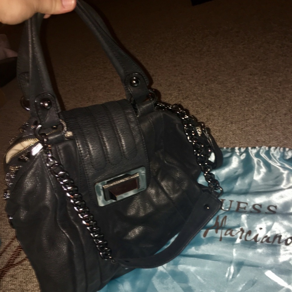 Guess by Marciano Black Studded Satchel