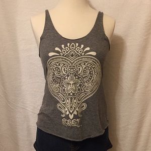 Obey, glow in the dark, heart, racerback tank top