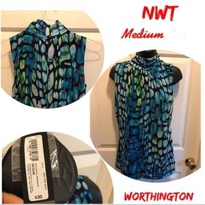 Colorful sleeveless blouse NWT