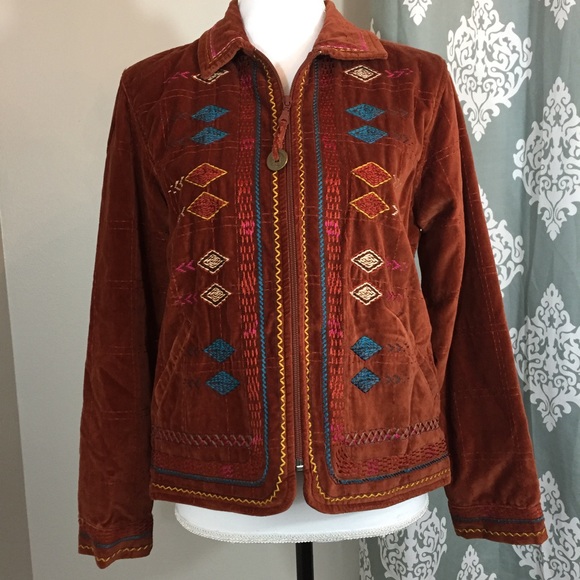Coldwater Creek Jackets & Blazers - Coldwater Creek Suede Tribal Jacket
