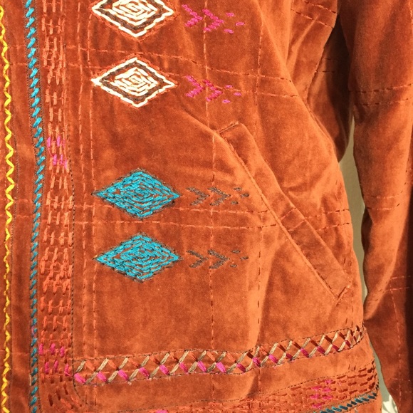 Coldwater Creek Suede Tribal Jacket - Picture 4 of 7