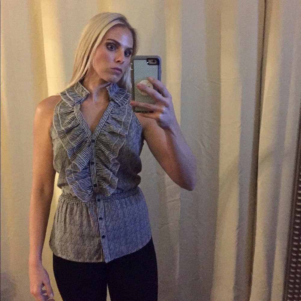 The Limited striped sleeveless blouse