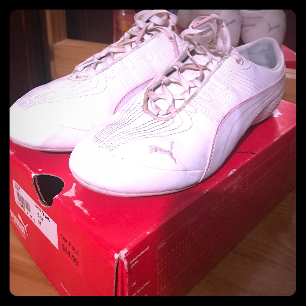 Pink/White Puma Shoes