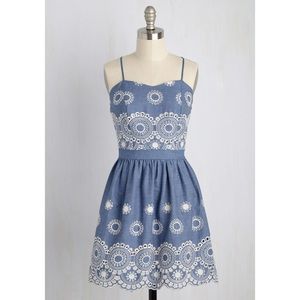 Element of Merriment Denim Dress Modcloth