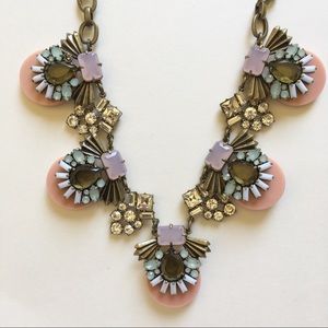 Jcrew pink floral statement necklace Jcrew pink floral statement necklace