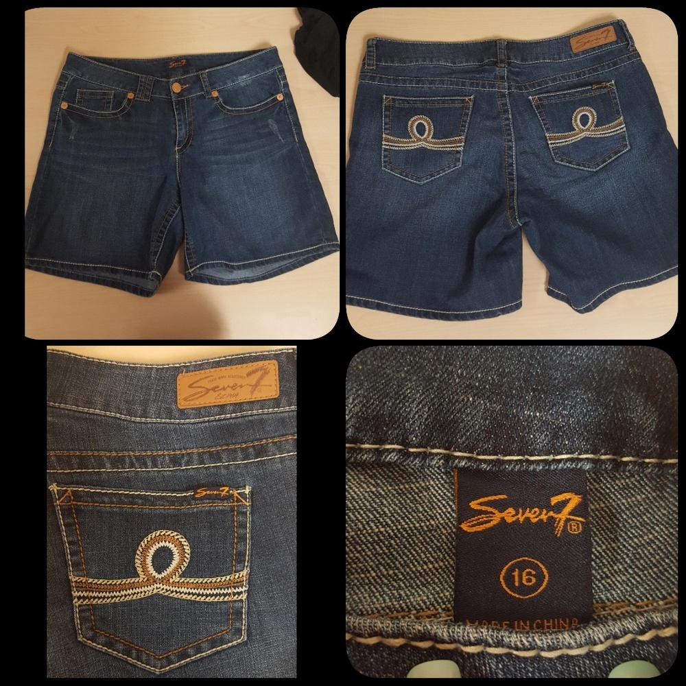 Seven brand distressed denim shorts