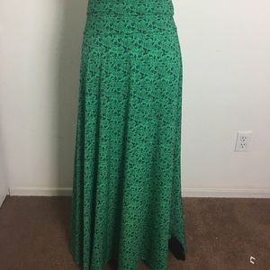 EUC LuLaRoe Maxi Lrg green and navy