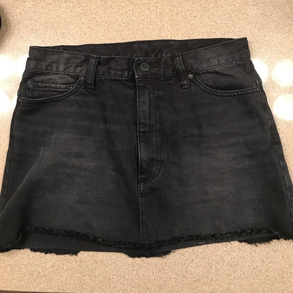 Black jean free people skirt!!! Size 4!