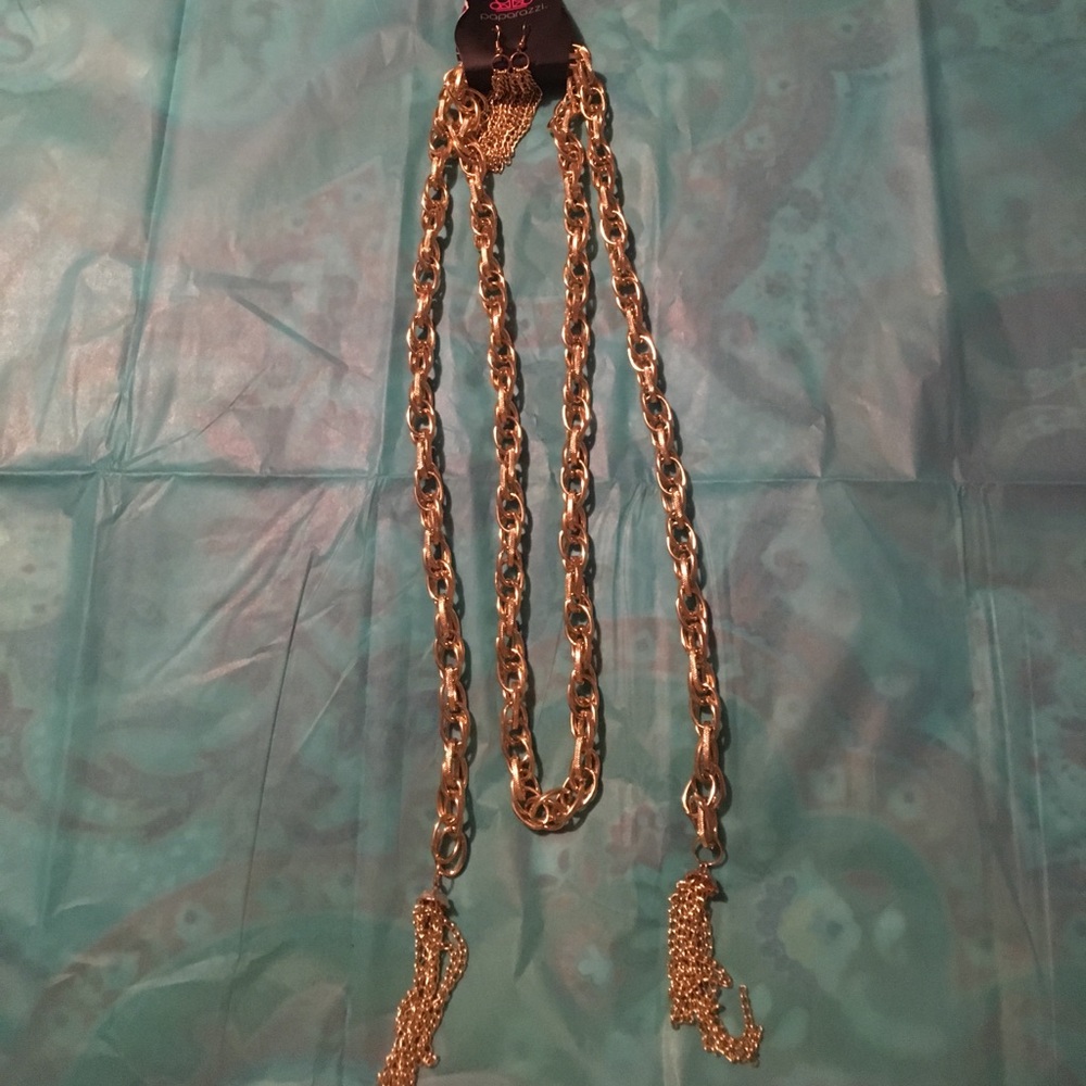 Gold wrap around necklace