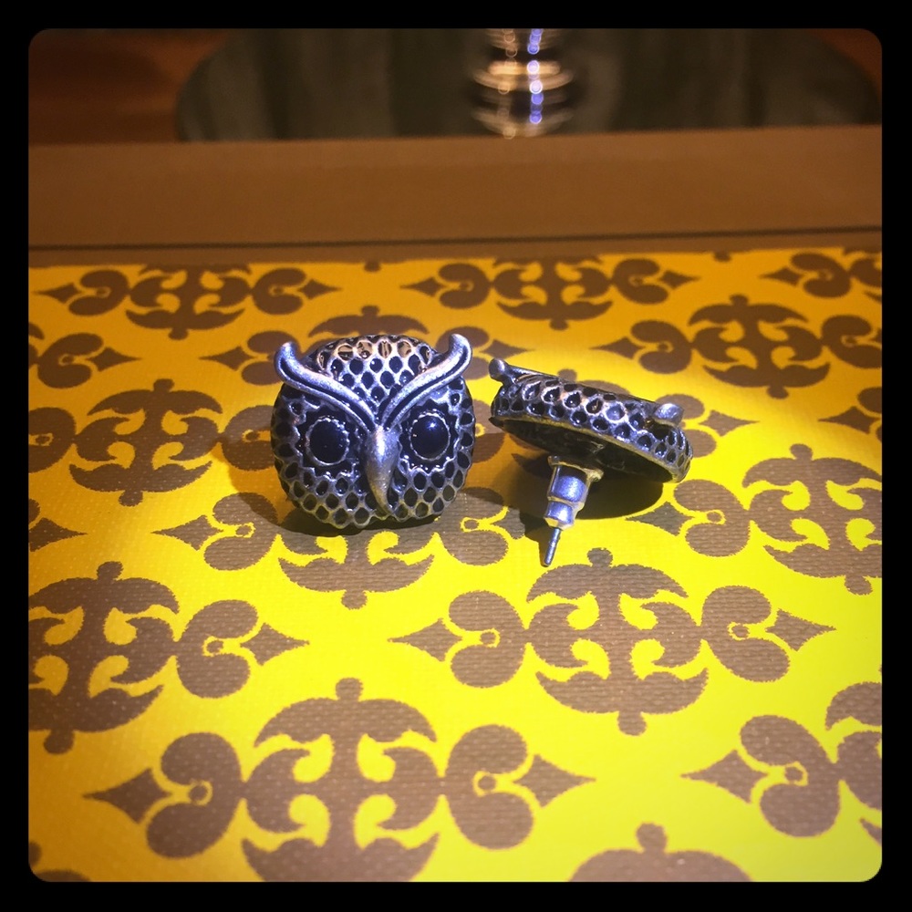 Silver Owl Earrings