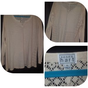 Crocheted back shirt