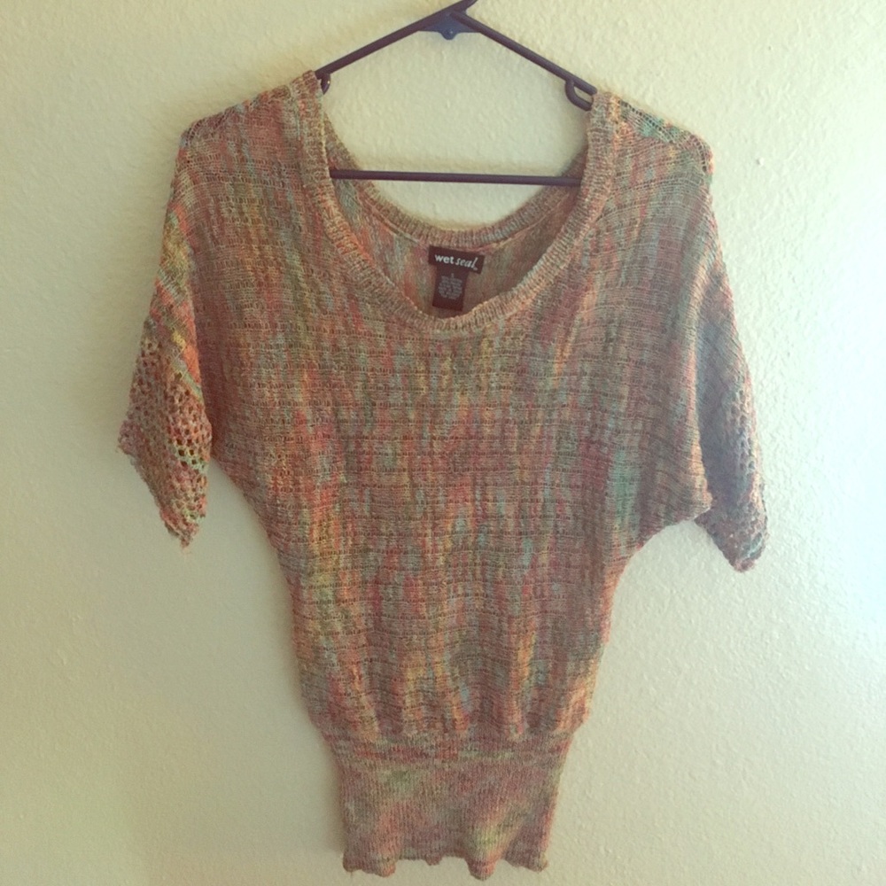 Multi color knit sweater WetSeal size S