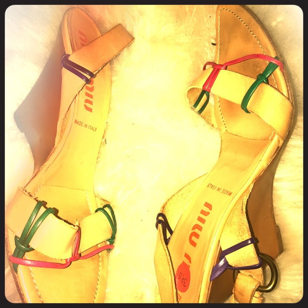 Vintage Miu Miu Wedge Sandals