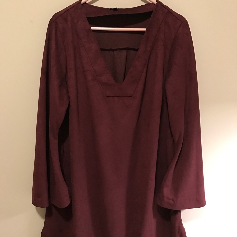 Plus size Suede mini dress