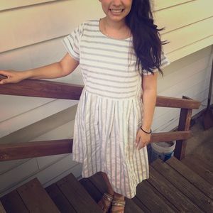 Bib dress - striped bib dress size Large