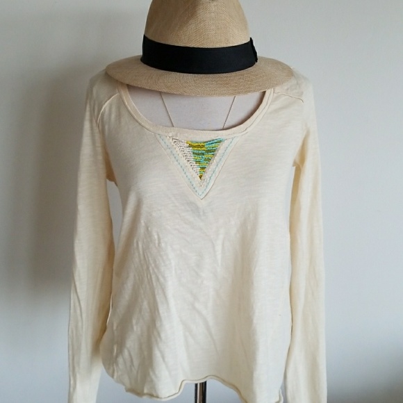 Free people beaded longsleeve v neck - Picture 4 of 4