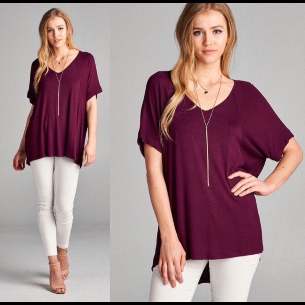PRICE DROP 🤑Hi Low wine tunic top
