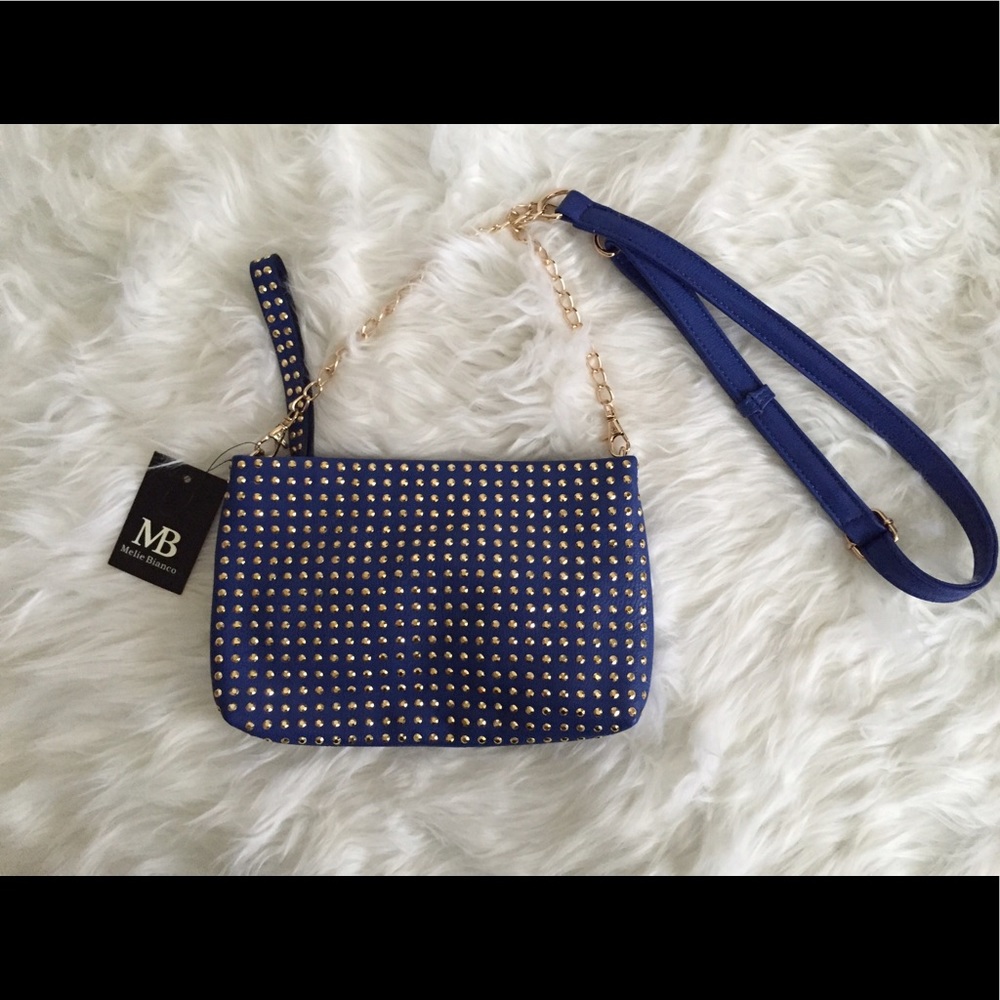 Melie Bianco Studded cross body purse
