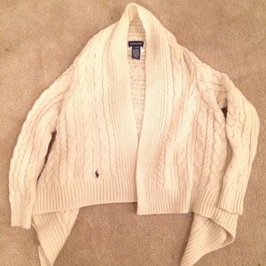 Ralph Lauren Kid Cream Sweater Cardigan Size Large