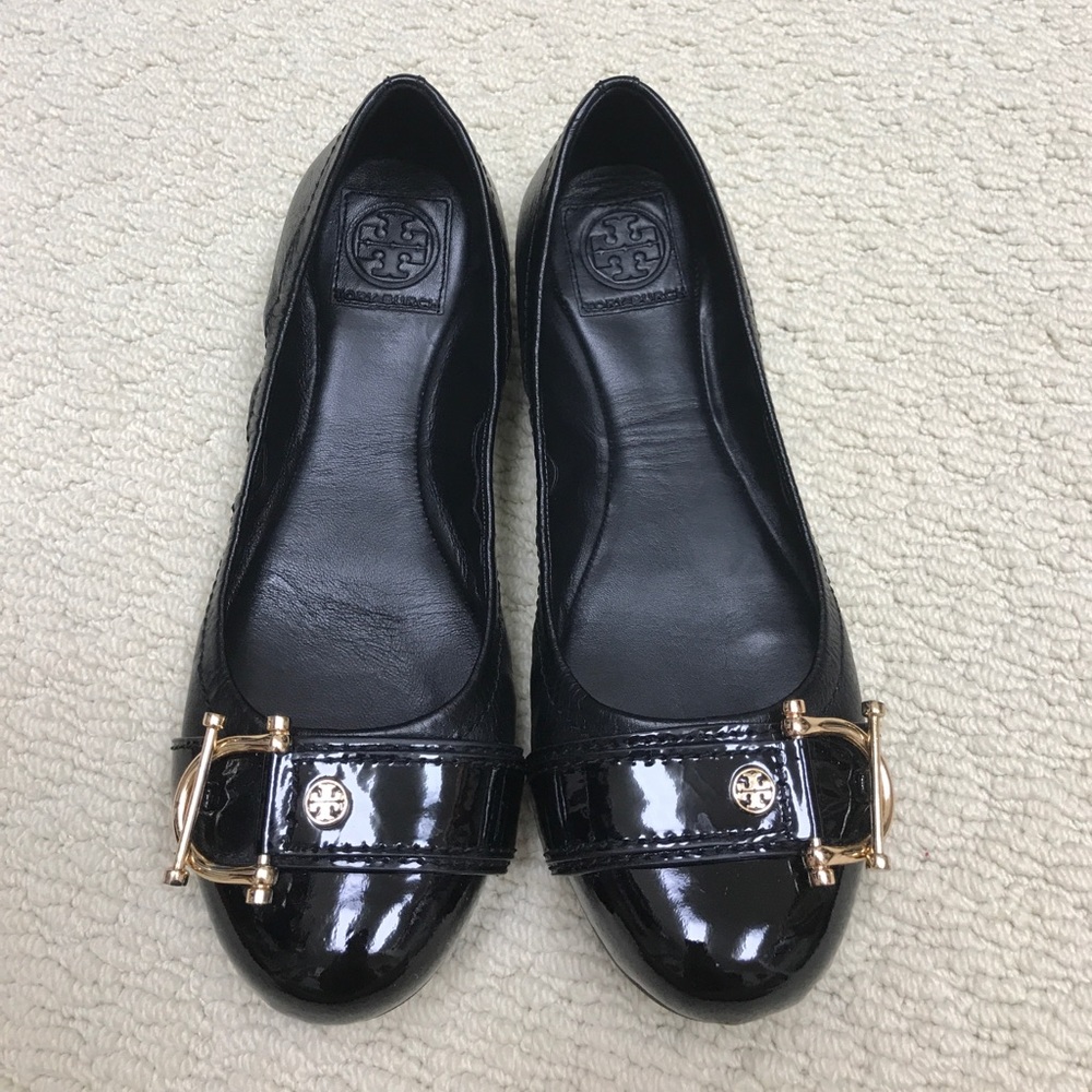 💛Tory Burch black leather flats💛