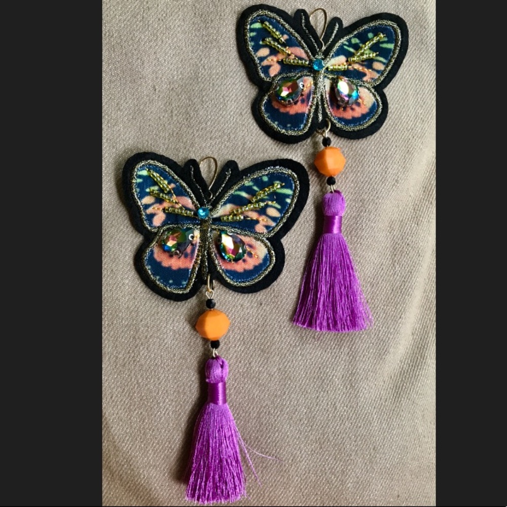 Papilio Earrings - Chinese Butterfly Imported - Picture 1 of 1