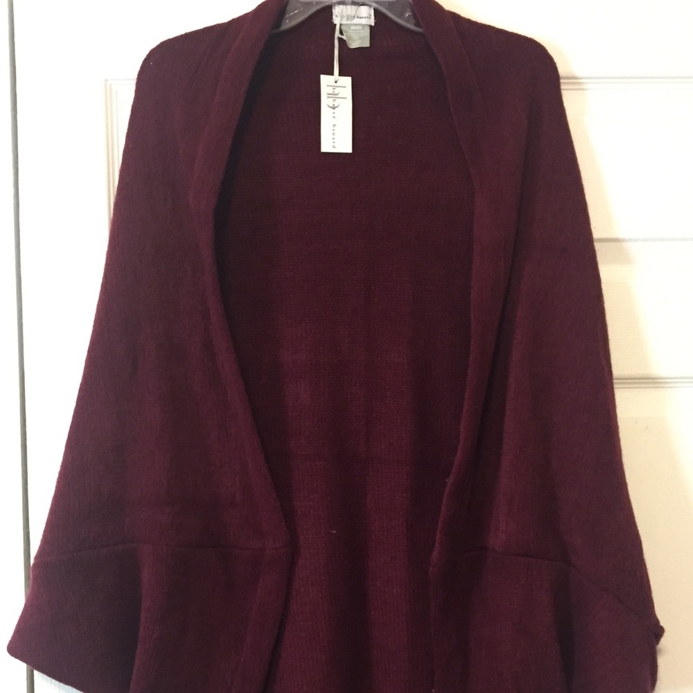Burgundy cape with arm holes