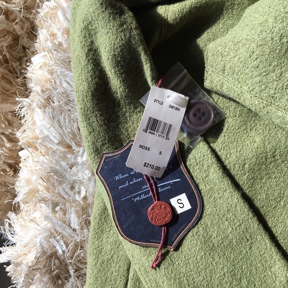 Millard Fillmore Woolblend Hooded Green Peacoat - Picture 8 of 8