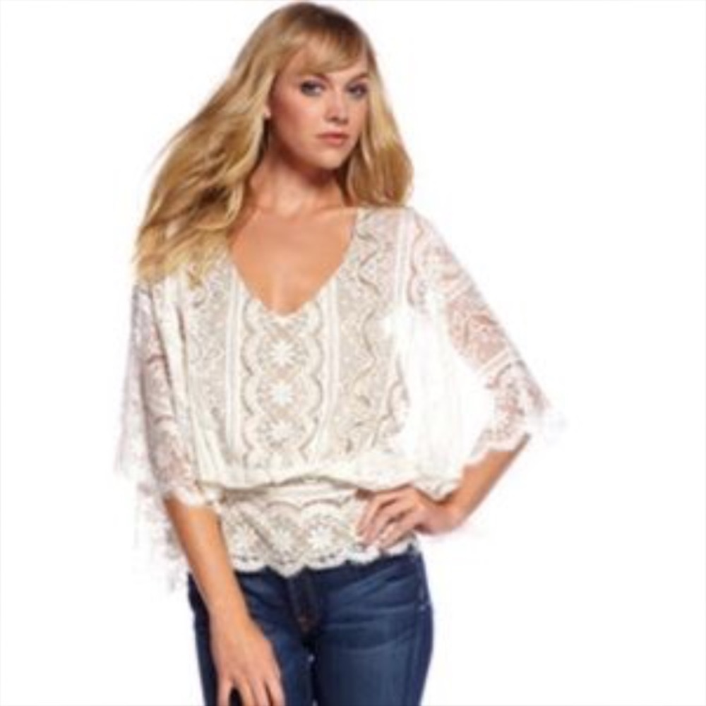 ✂️Final✂️Beyond Vintage Lace Top Blouse Size Small