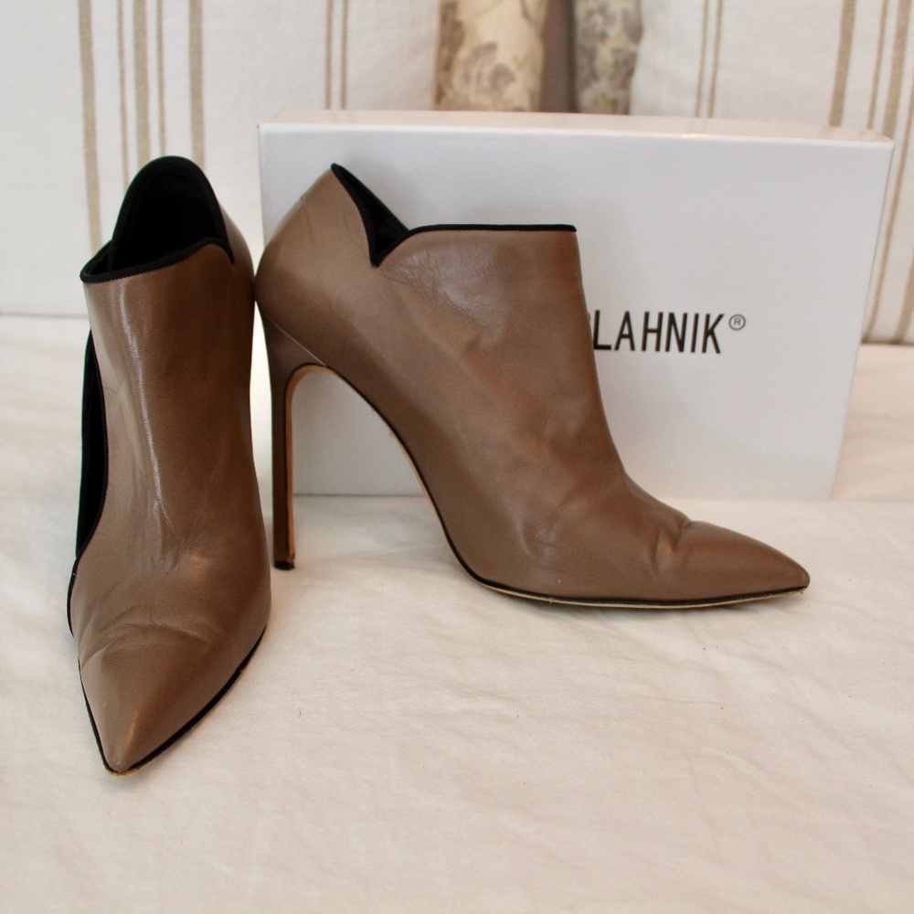 Manolo Blahnik Stiletto Ankle Booties