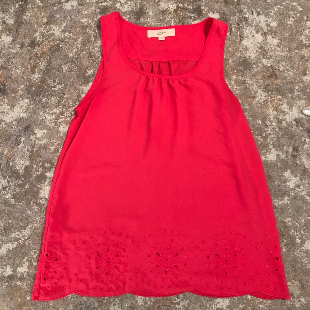 Hot Pink Scalloped Tank