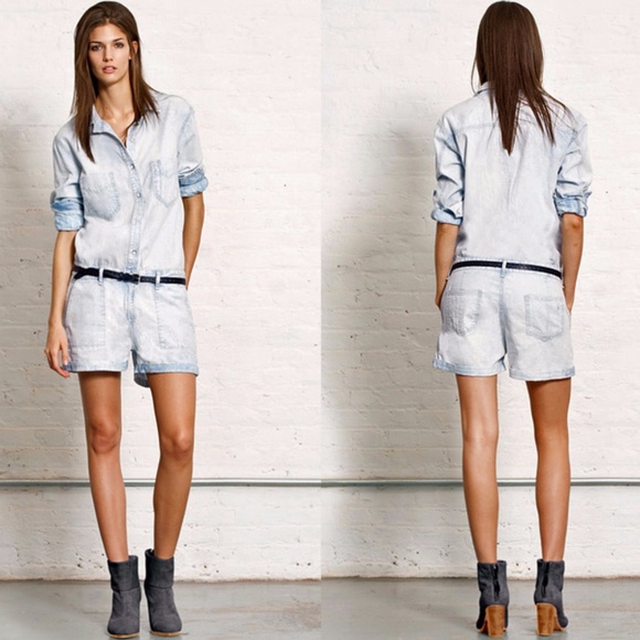 rag & bone Pants - Rag & Bone Bleach Out One Piece Long Sleeve Jumper