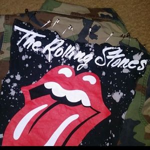 Custom crop camo jacket