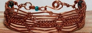 Copper wrapped wire bracelet