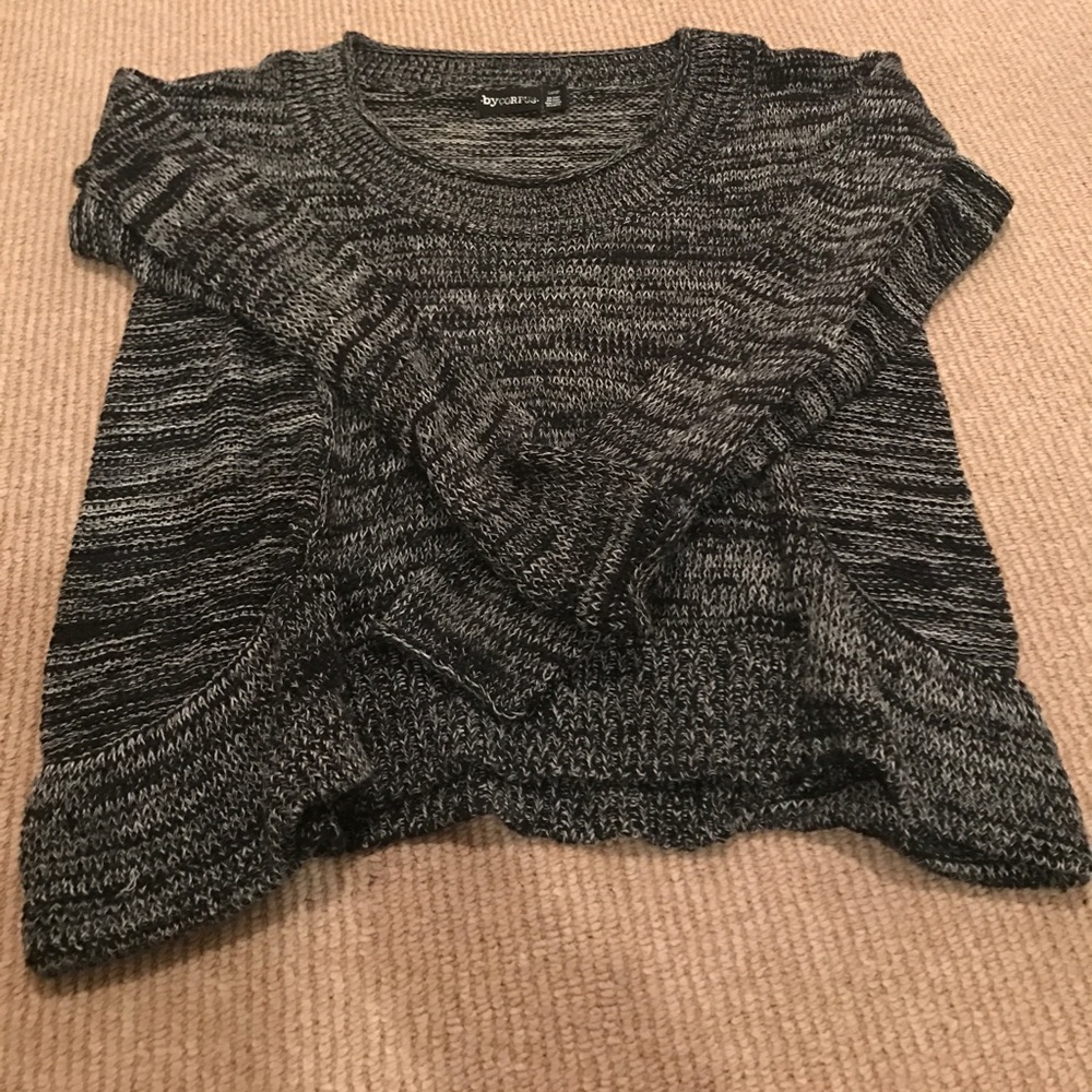 By corpus grey and black long sleeve sweater