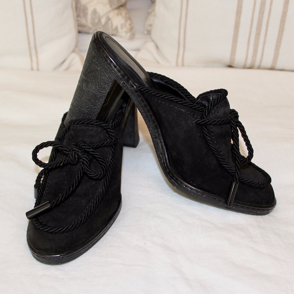 COACH Loafer Rope Heeled Mules