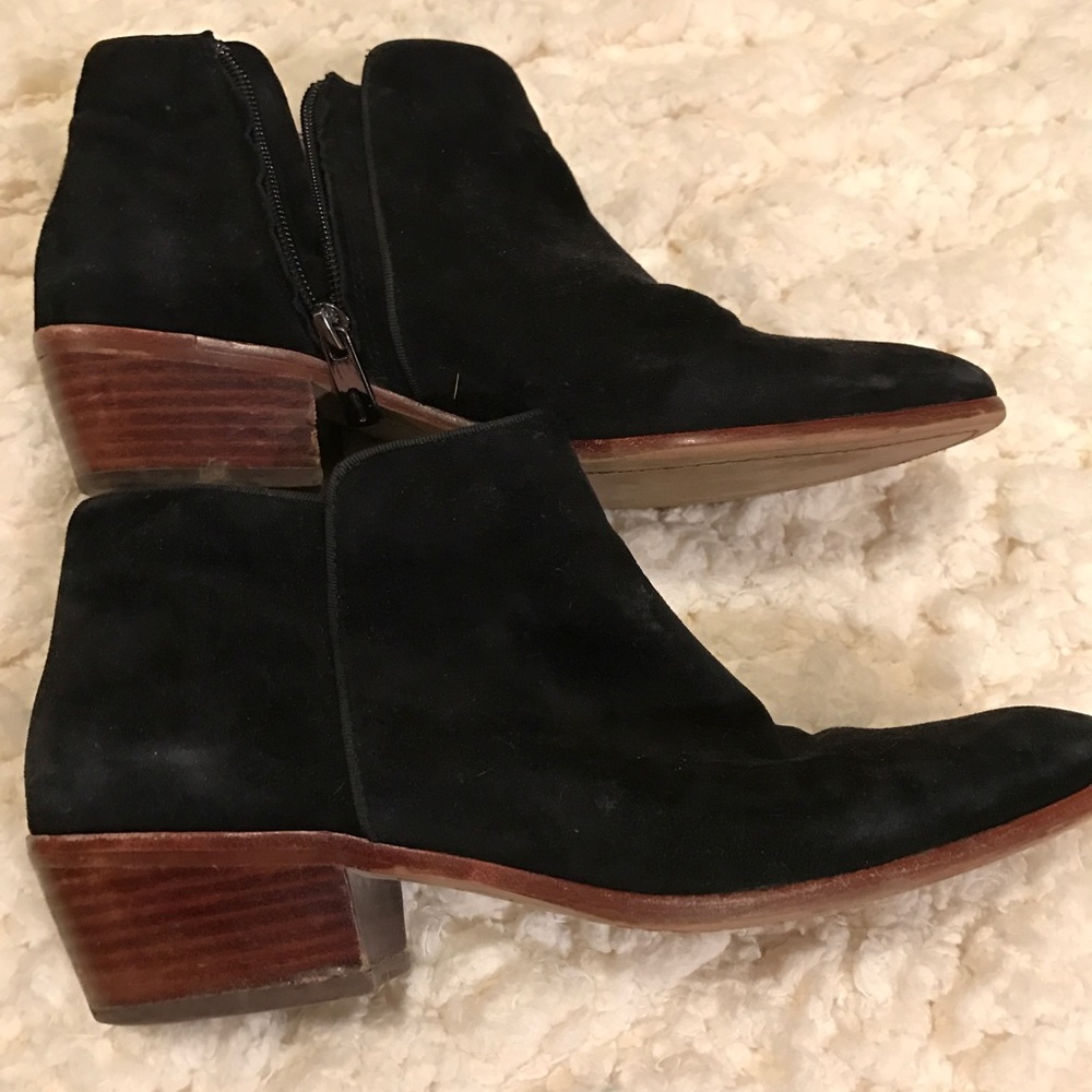 Black suede booties