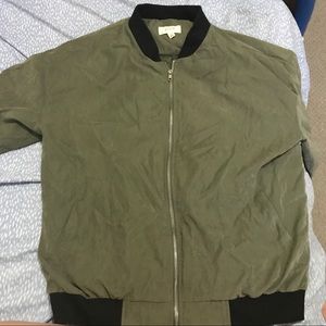 Green bomber jacket