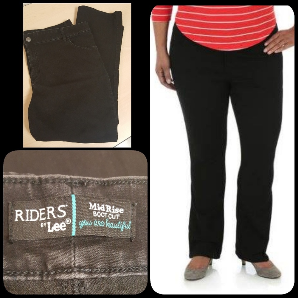 Riders Midrise bootcut black jeans