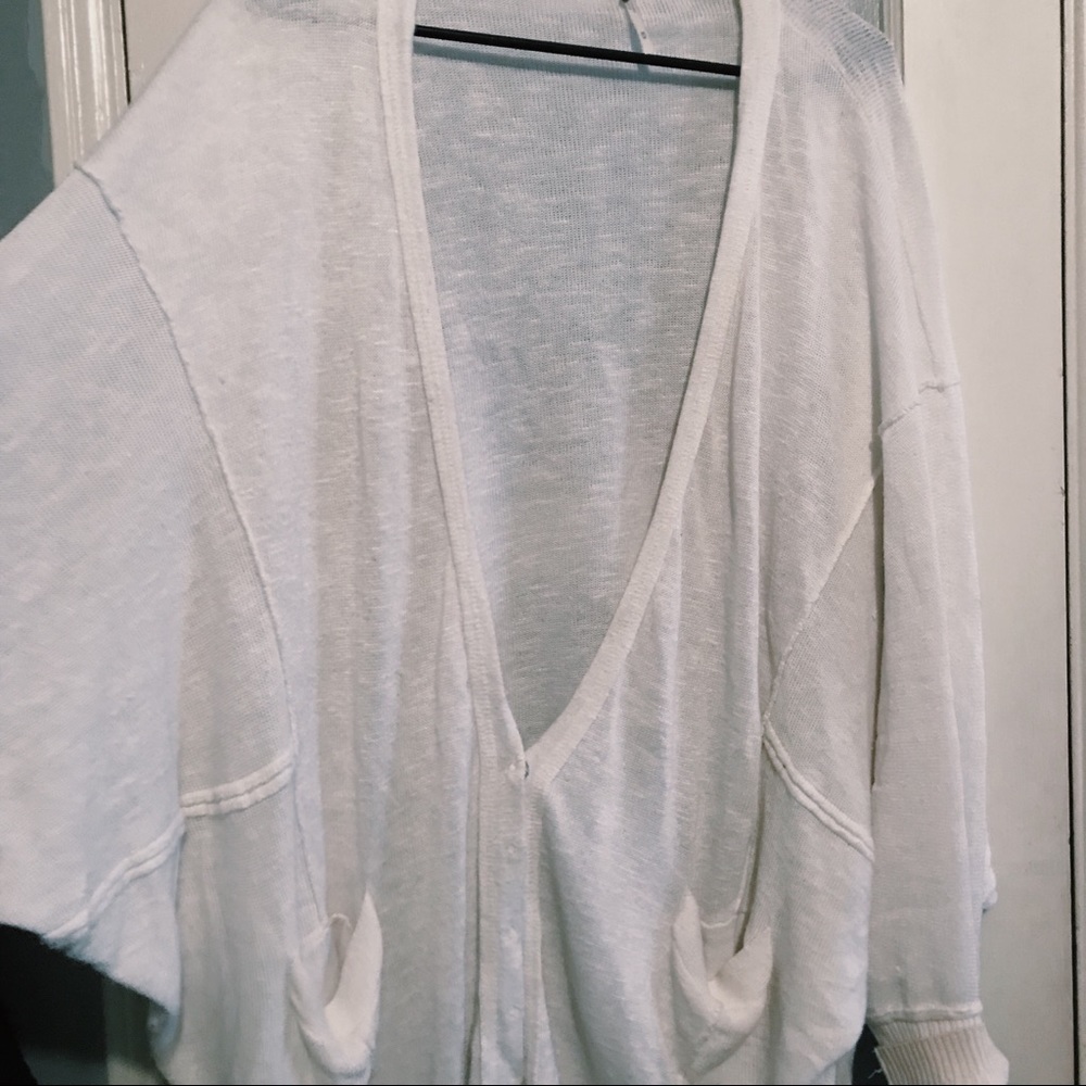 Free People White Cardigan