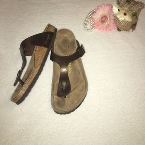 WORN ONCE! Brown birkenstocks! Size 40!