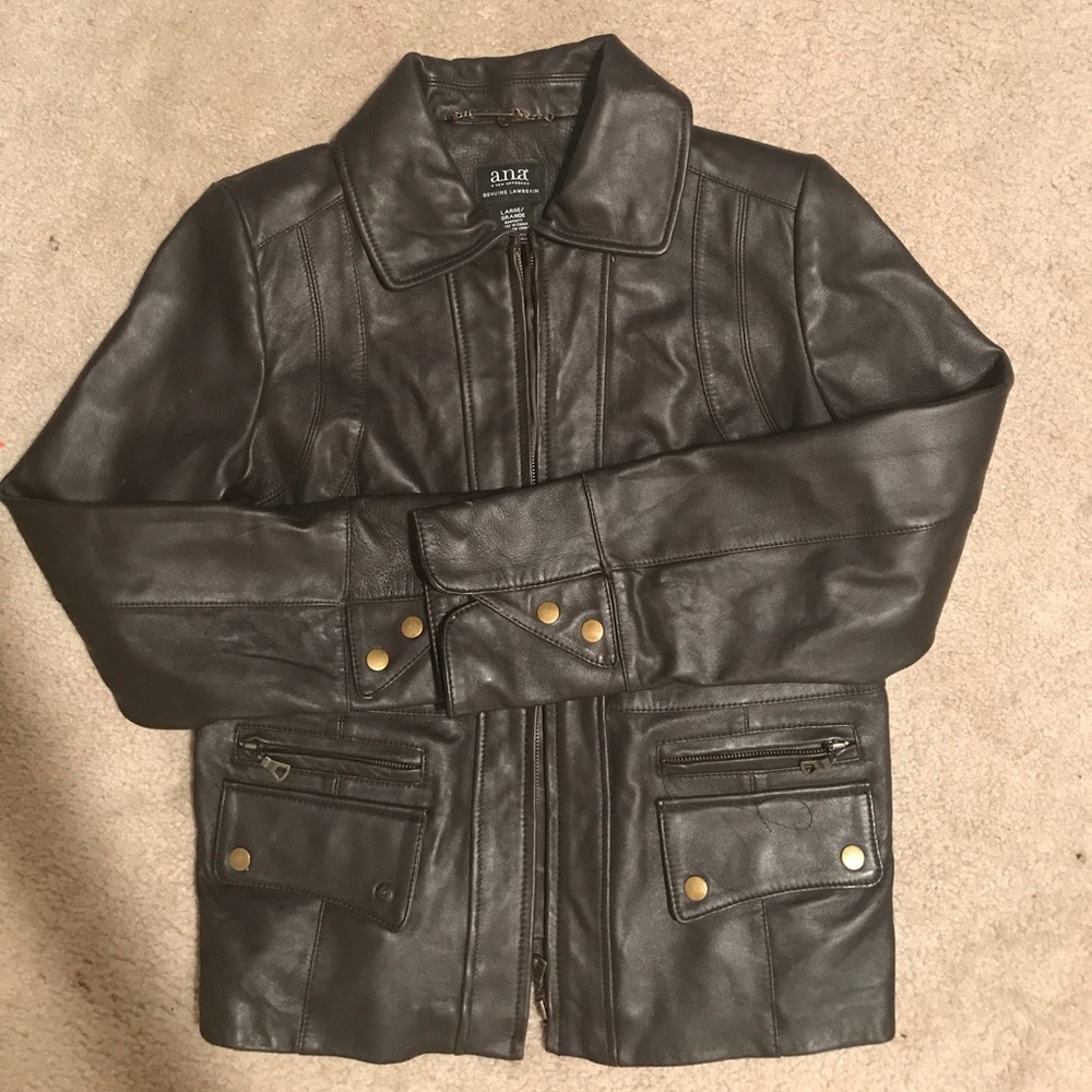 a.n.a brand Genuine lamb skin jacket.