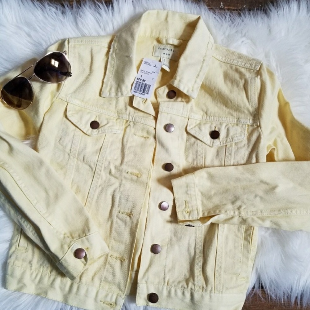 Yellow denim jacket