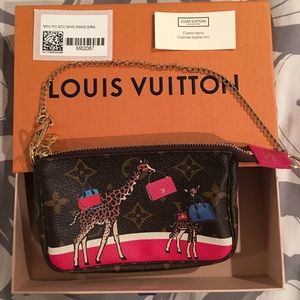 LV 2017 limited edition mini pochette wristlet
