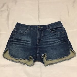 Jean shorts.